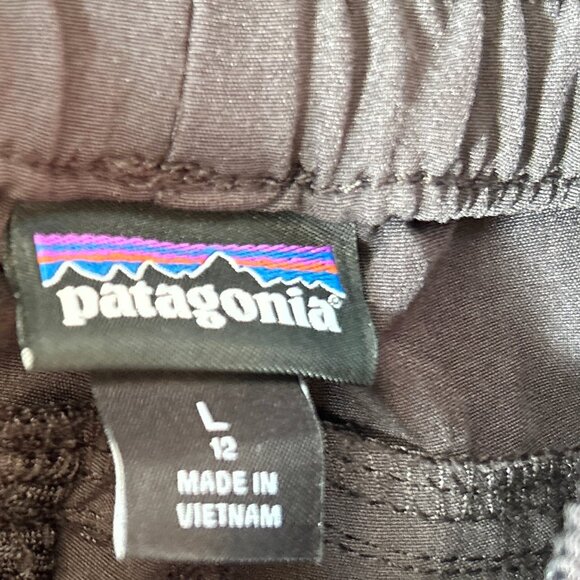 Patagonia Kid's Black Foxglenn Stretch Lightweight Joggers ~ L  ~ 12 ~ MINT!!!!! - Picture 7 of 7